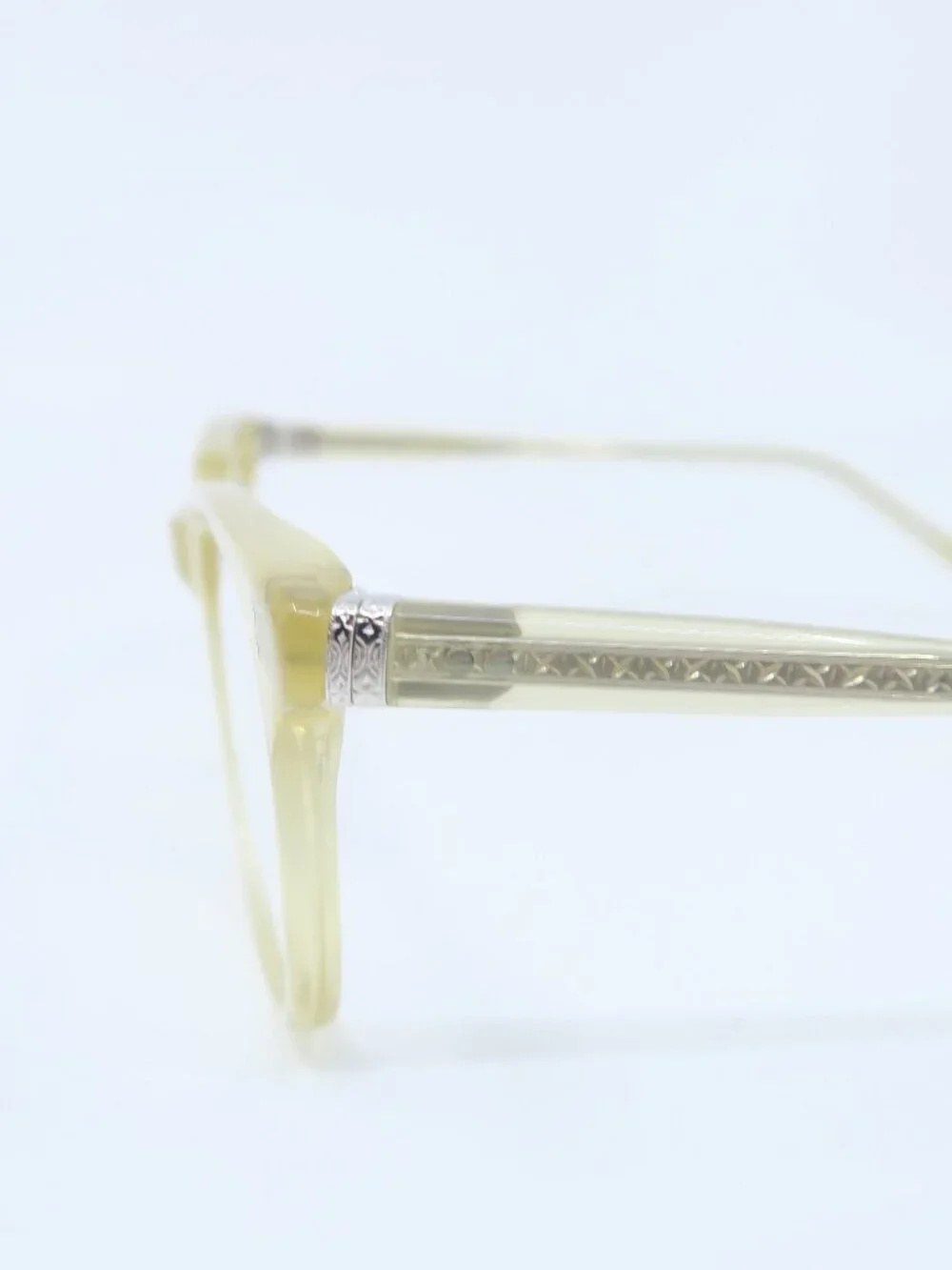 Eyevan FRANZ STW 49mm  Transparent Yellow New Men's Square Eyeglasses Frames.